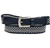 Boy's Dark Blue Elastic Belt with White Dots