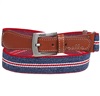 Boy's Jeans Blue Elastic Belt with Red Stripes