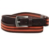 Boy's Elastic Belt with Brown and Orange Stripes