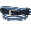 Boy's Jeans Elastic Belt with Beige Stripes