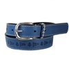 Boy's Blue Leather Belt with Marine Design