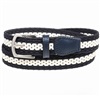 Boy's Dark Blue Elastic Belt with White Stripe