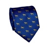 Blue with Yellow Horses Silk Tie