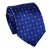 Royal Blue Small Squares Design Silk Tie
