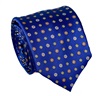 Royal Blue Daisies Natural Silk Tie