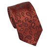 Terracotta Paisley Natural Silk Tie