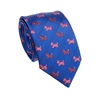 Teenager's Royal Blue with Pink Schnauzer Tie