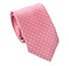 Pink Teenager's Tie with White Dots