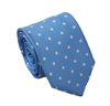 Teenager's Sky Blue with White Dots Silk Tie