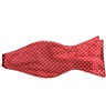 Garnet Self Bow Tie with White Dots