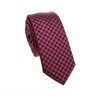 Black and Magenta Checked Slim Tie