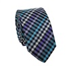 Purple and Turquoise Tartan Slim Tie