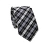 Black and Grey Tartan Slim Tie