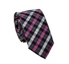 Black and Magenta Tartan Slim Tie