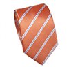 Orange Striped Slim Tie