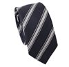 Dark Blue Stripes Silk Skinny Tie
