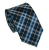 Blue and Light Blue Tartan Skinny Silk Tie