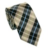 Black and Beige Tartan Skinny Silk Tie