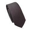 Dark Brown Brocade Silk Slim Tie
