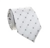Grey with Flowers Natural Silk Tie