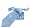 Boy's Sky Blue Tie with White Cats