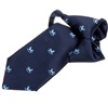 Boy's Navy Blue Tie Horses