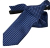Boy's Dark Blue Tie with Paisley