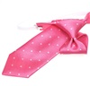 Boy's Fuchsia Tie with White Dots