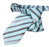 Boy's Turquoise and Grey Stripes Tie