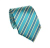 Turquoise and Blue Stripes Tie