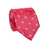 Red with Flowers Natural Silk Tie