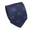 Blue with Red Scooters Natural Silk Tie