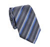 Blue and Grey Stripes Silk Tie