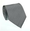 Black and Grey Stripes Silk Tie