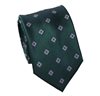 Green Geometric Design Natural Silk Tie