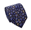 Blue Flowers Silk Tie and Pocket Square