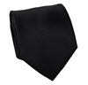 Black Natural Silk Tie and Pocket Square