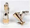 Champagne and Glass Cufflinks