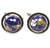 Royal Blue World Globe Cufflinks