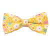 Yellow Bow Tie with Flowers