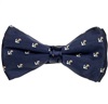 Dark Blue Anchors Bow Tie
