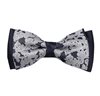 Dark Blue Bow Tie Grey Design