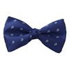 Dark Blue Bow Tie with Sky Blue Skulls