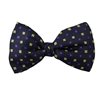 Dark Blue with Purple Flowers Bow Tie