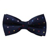 Dark Blue Bow Tie with Multicolor Dots