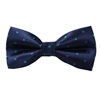 Navy Blue Bow Tie with Turquoise Dots