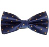 Deep Blue Bow Tie with Golden Dots