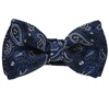 Dark Blue Baby's Bow Tie with Paisley