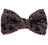 Dark Blue Baby's Bow Tie with Garnet Paisley
