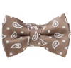 Beige Baby's Bow Tie with Paisley